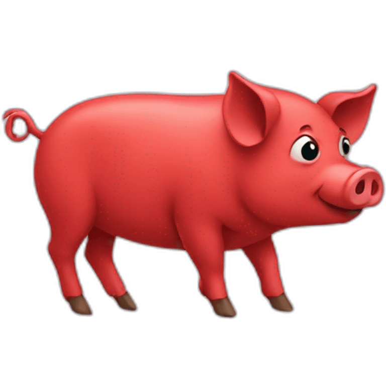 Red pig emoji