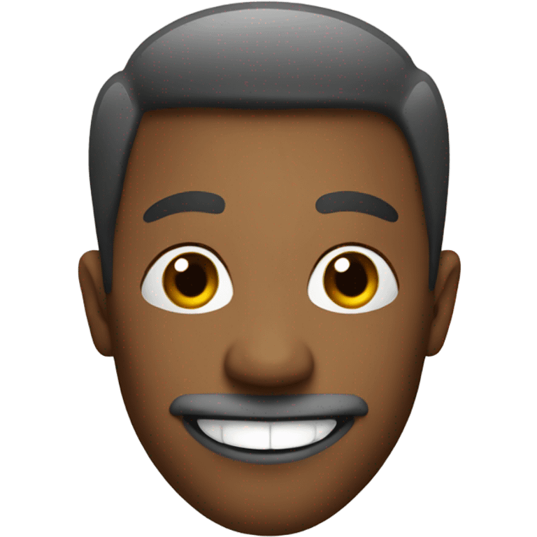 smiling man in a potty emoji