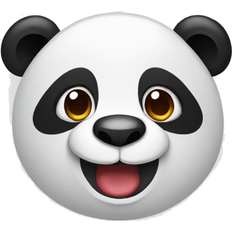 a panda with a smile emoji