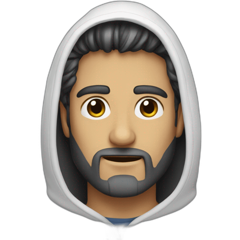 hacker barba capucha emoji