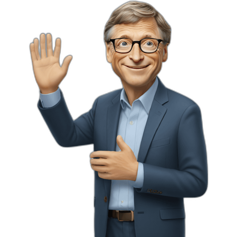 Bill gates waving emoji