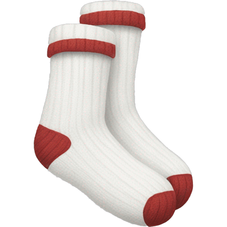 White cozy socks  emoji