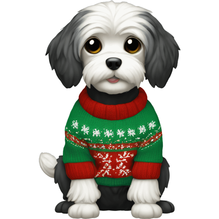 Maltezer with Christmas sweater emoji