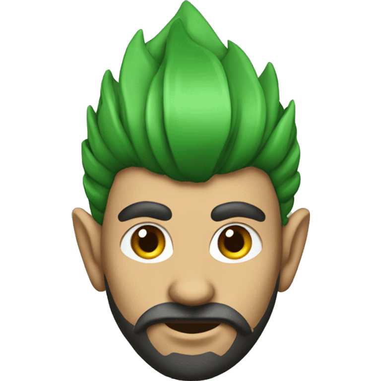 Elf man with Mohawk and black beard  emoji