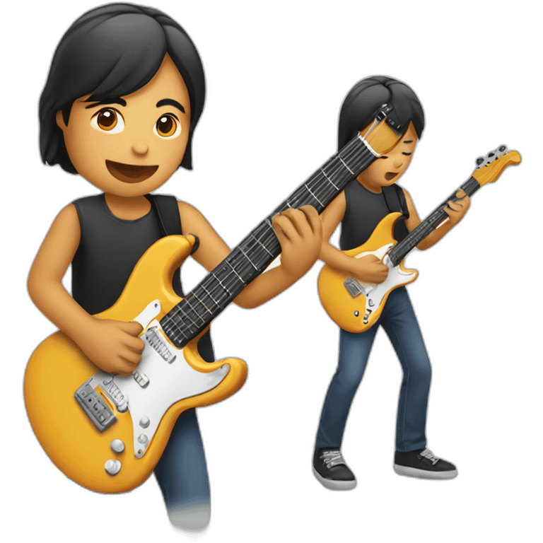 southeast asian people playing electric guitar emoji