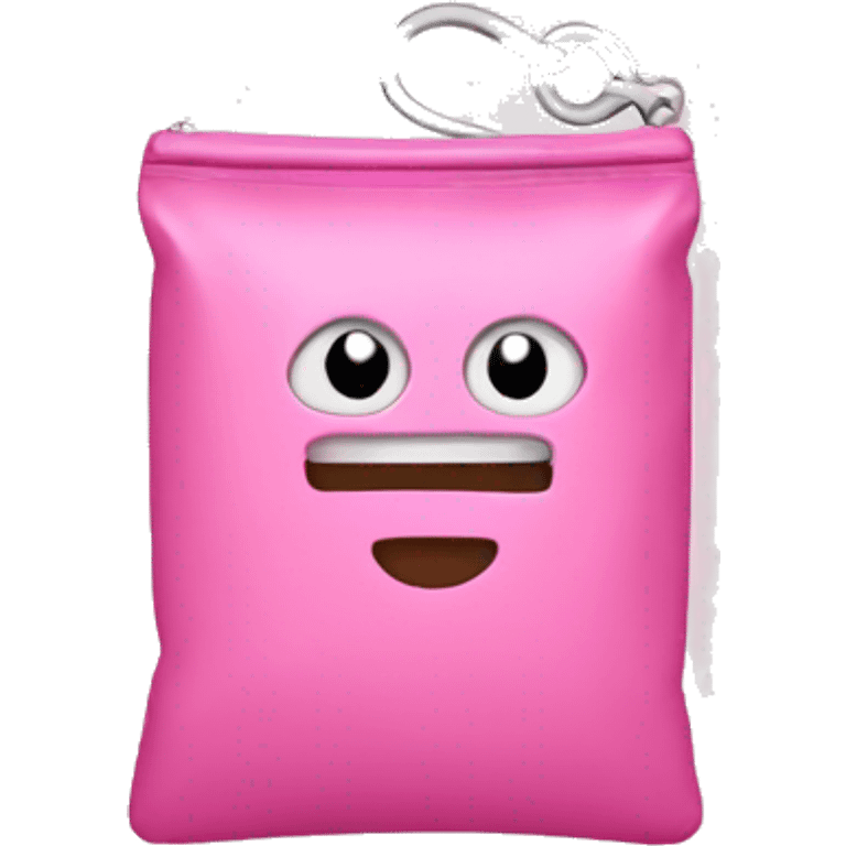 Small pink zip lock bag emoji