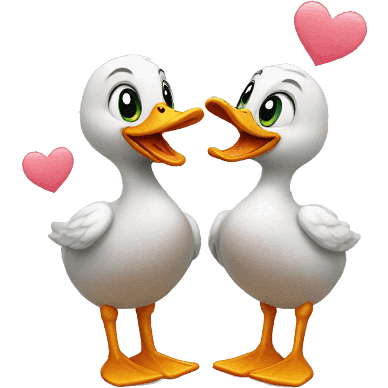 Ducks in love emoji