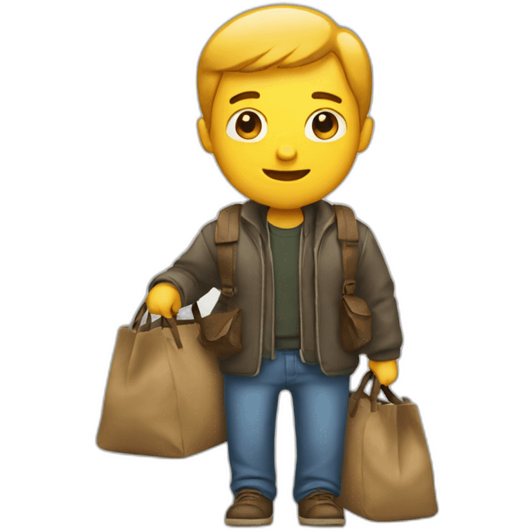 A man with a bag emoji