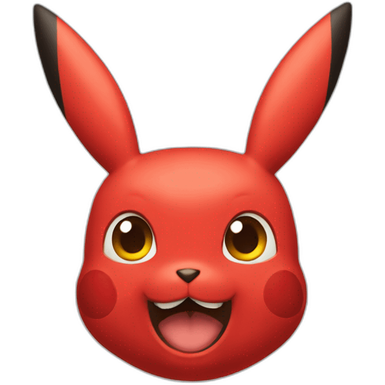 red Pikachu head emoji