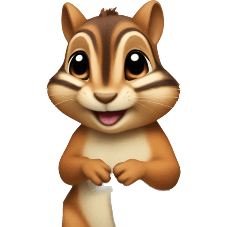 Chipmunk with flowers emoji