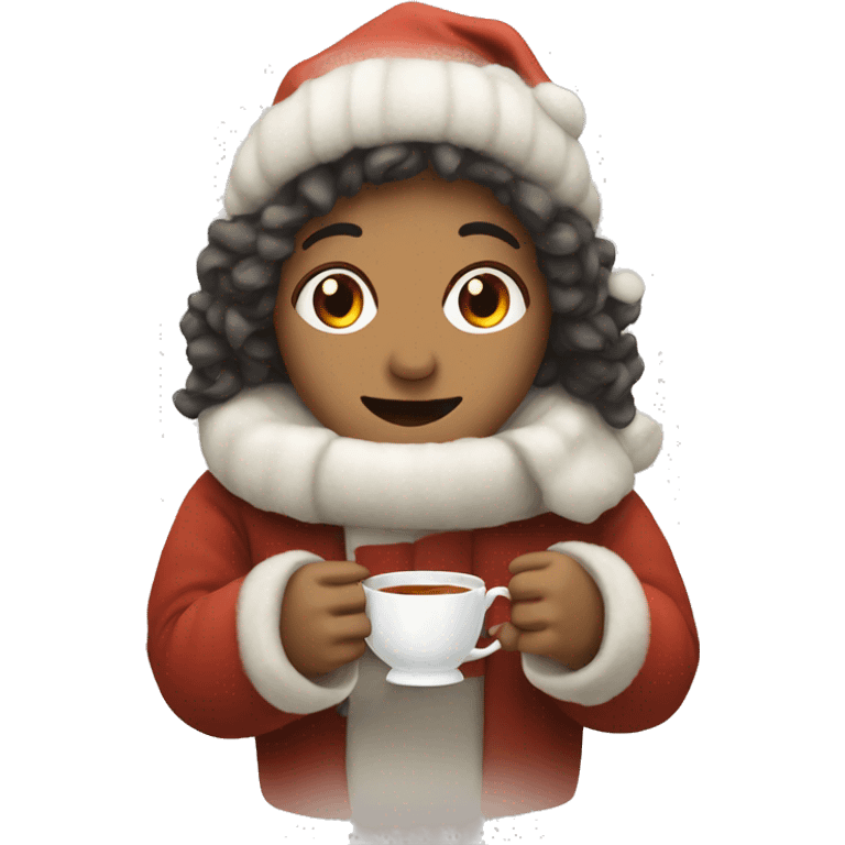 Winter, christmas, tea emoji