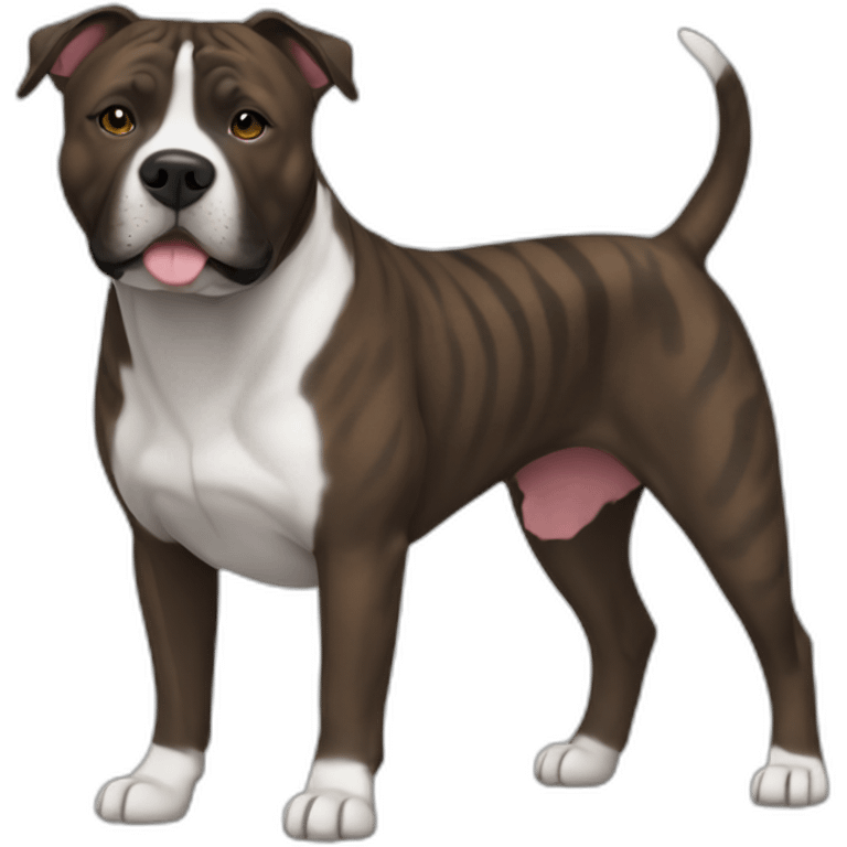 A brindle staffy full body  emoji