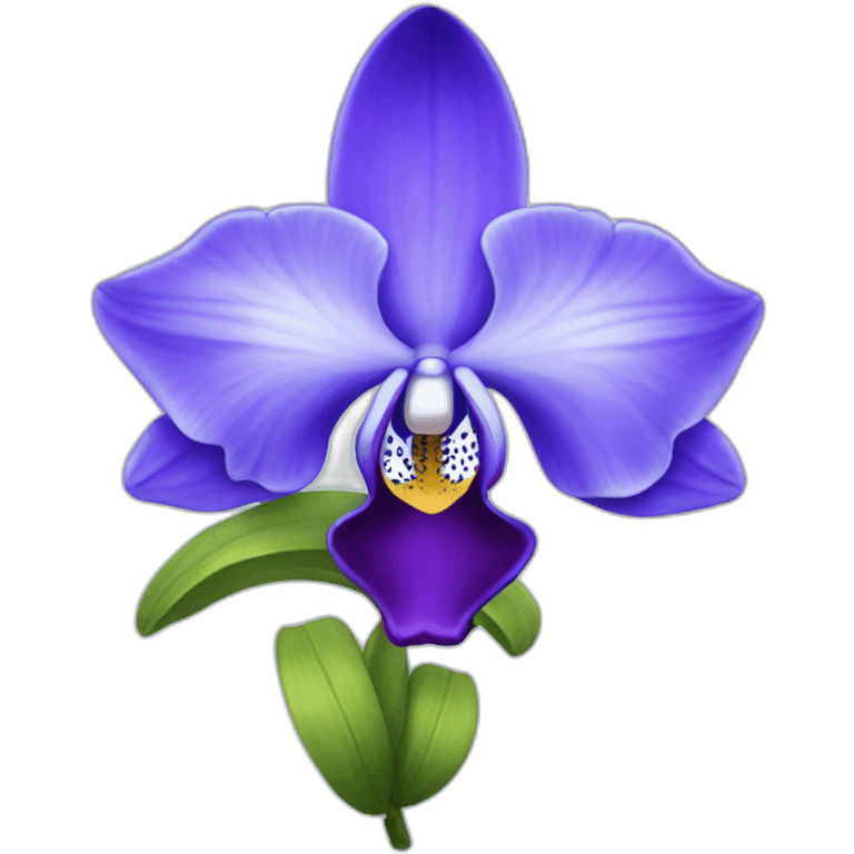 blue orchid emoji