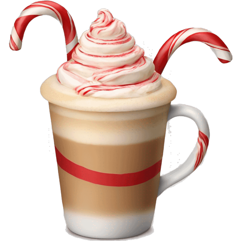 Candy cane latte emoji