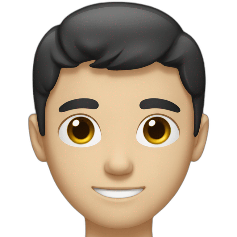 White boy with short black hair  emoji