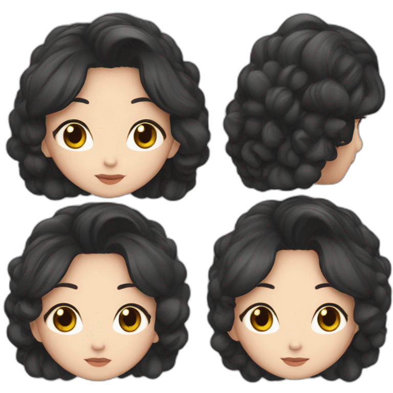 Evelyn Cathy Widjaja - asian black hair girl emoji