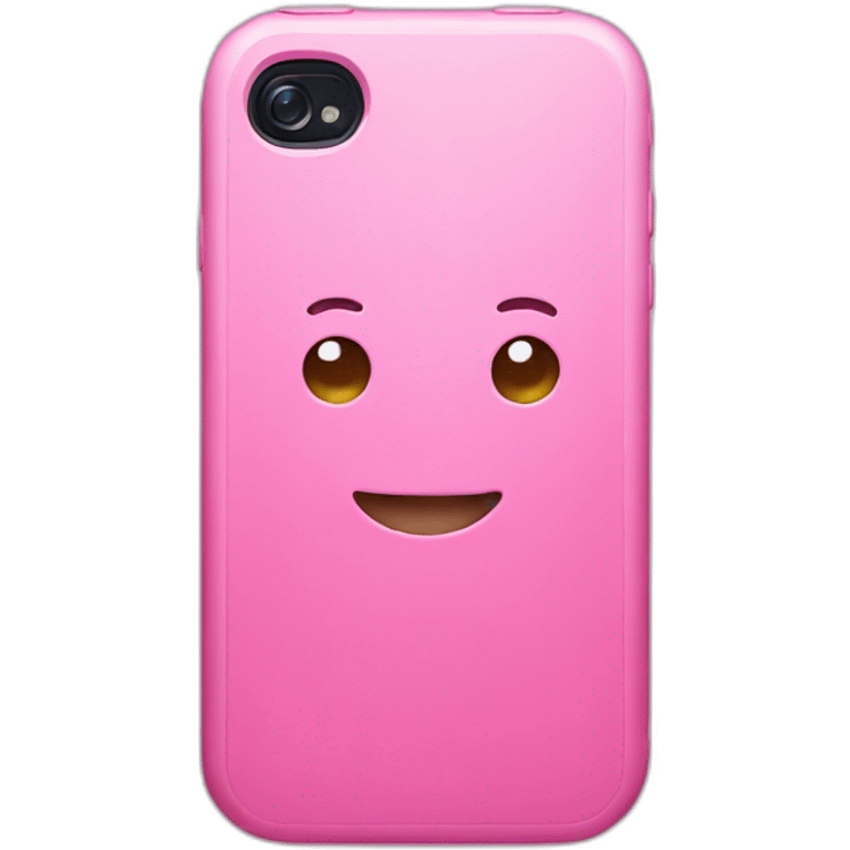 Pink smartphone emoji