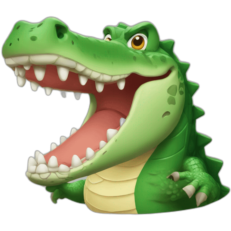 crocodile with rugby emoji