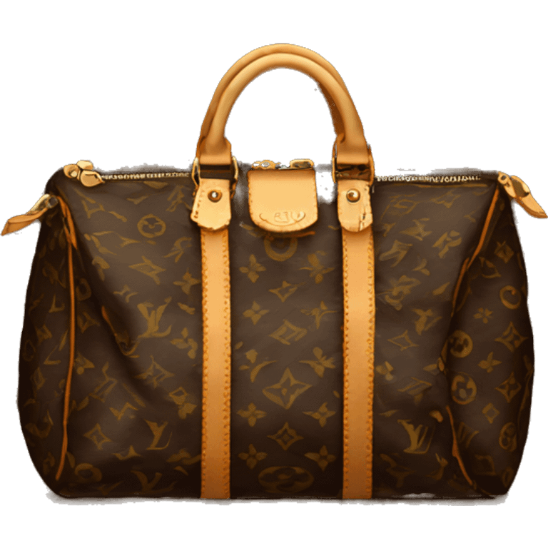 Brown Louis Vuitton purse  emoji