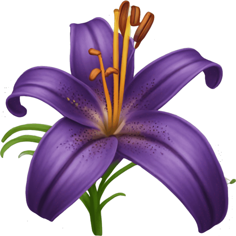 purple tiger lily emoji