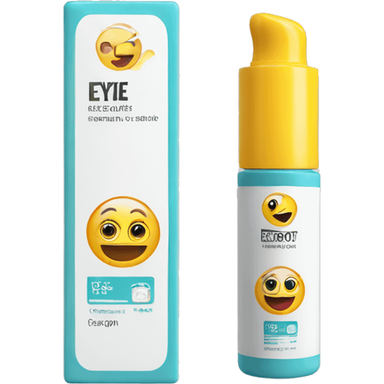 eye cream bottle with label emoji