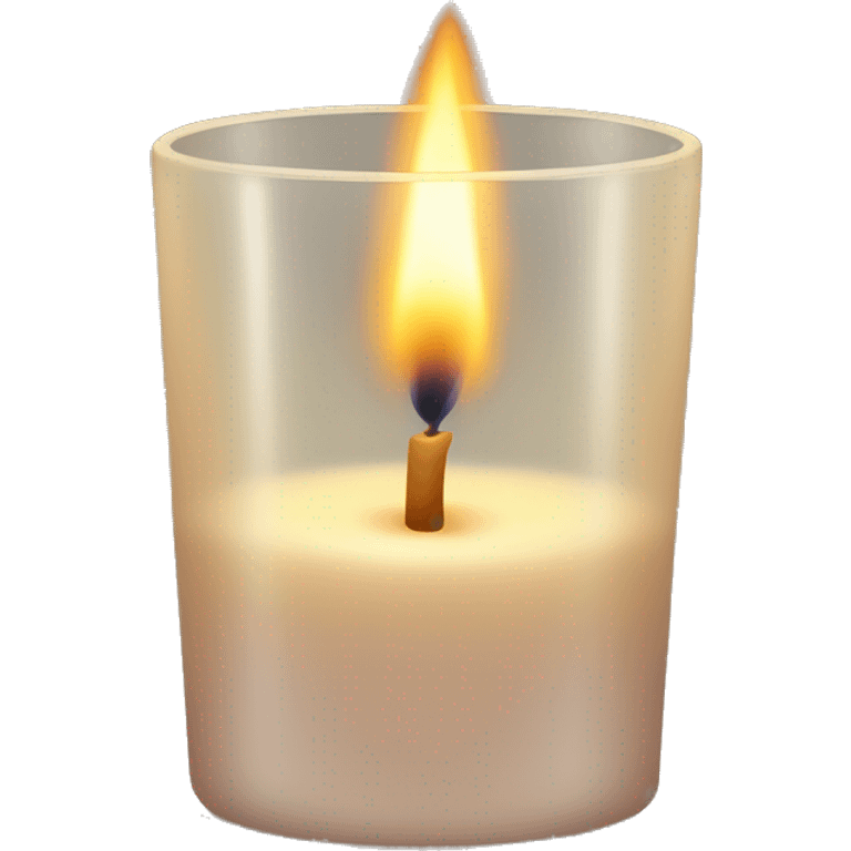 Candle in a powder-colored glass emoji