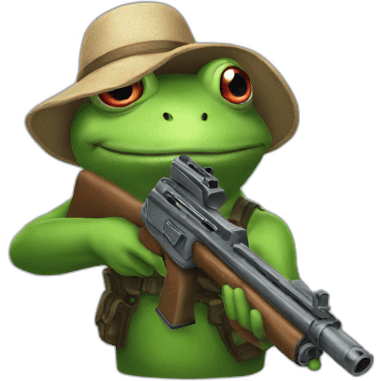 pepega frog gun emoji