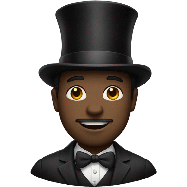 Black man in a top hat emoji