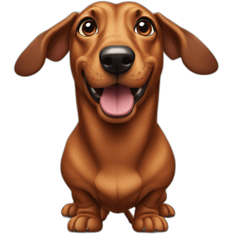 A giant dachshund emoji