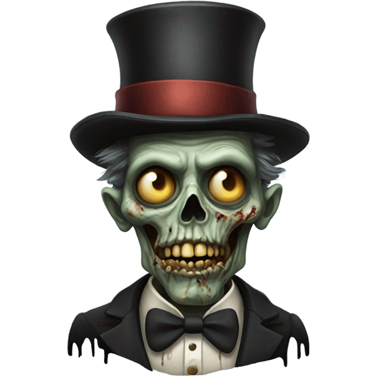 zombie with a top hat  emoji