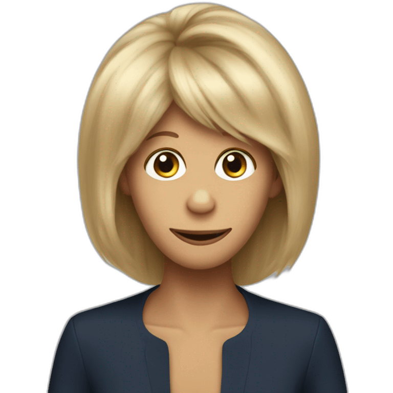 monkey with the hair of brigitte macron emoji