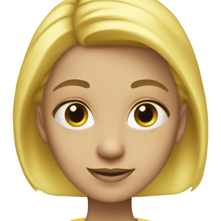 Pretty blond Girl with yellow outfit emoji