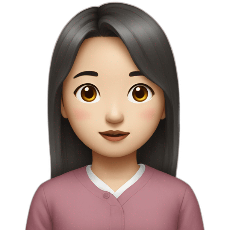 little Korean girl of the meme emoji