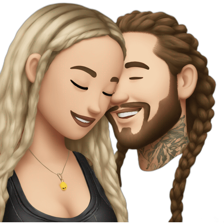 post malone with girl emoji