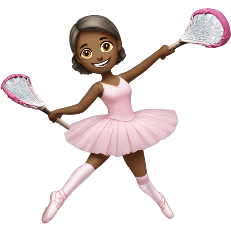 Ballerina playing lacrosse emoji