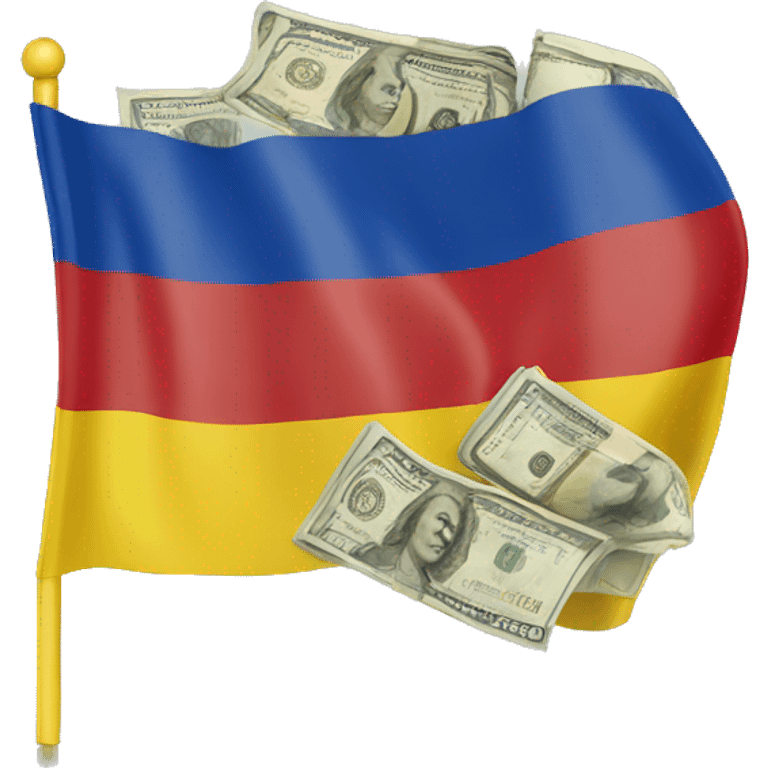 romanian flag with money on it  emoji