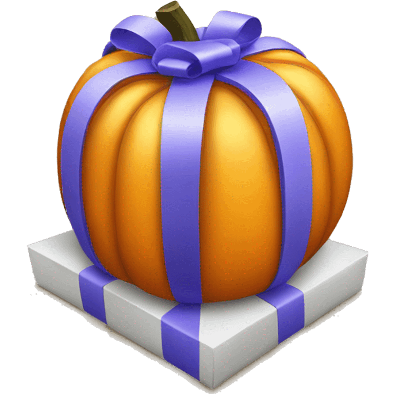 pumpkin gift box emoji