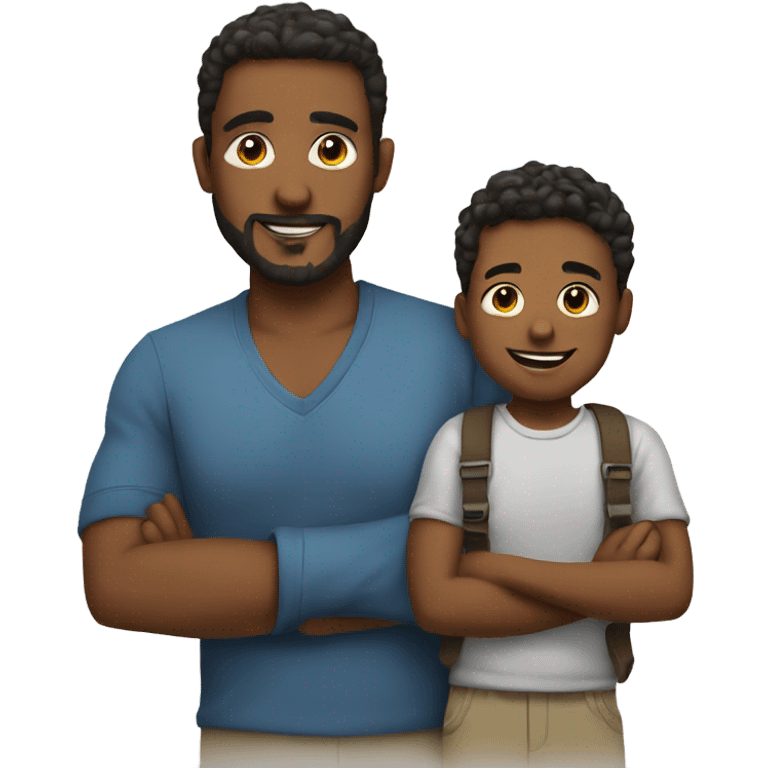 A father with his boy emoji