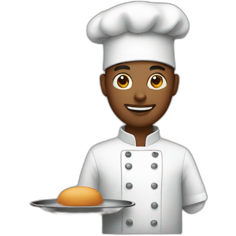 Chef with a tray emoji