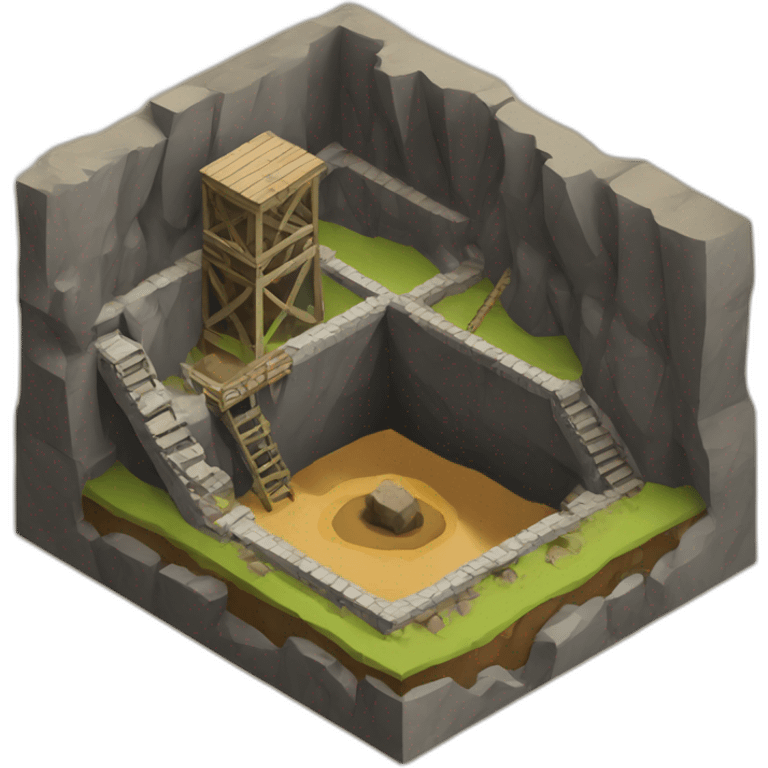 isometric mineshaft emoji