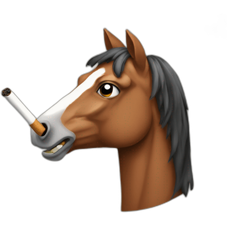 smoking horse emoji