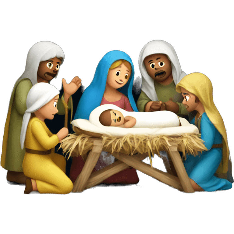 nativity scene Ukraine emoji