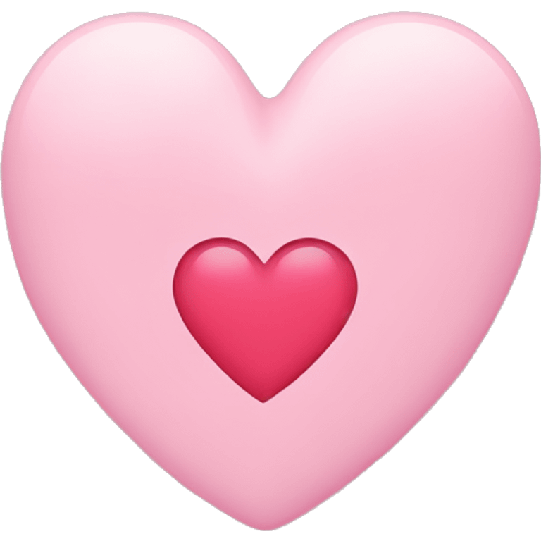 Baby pink heart with the letter M inside it emoji