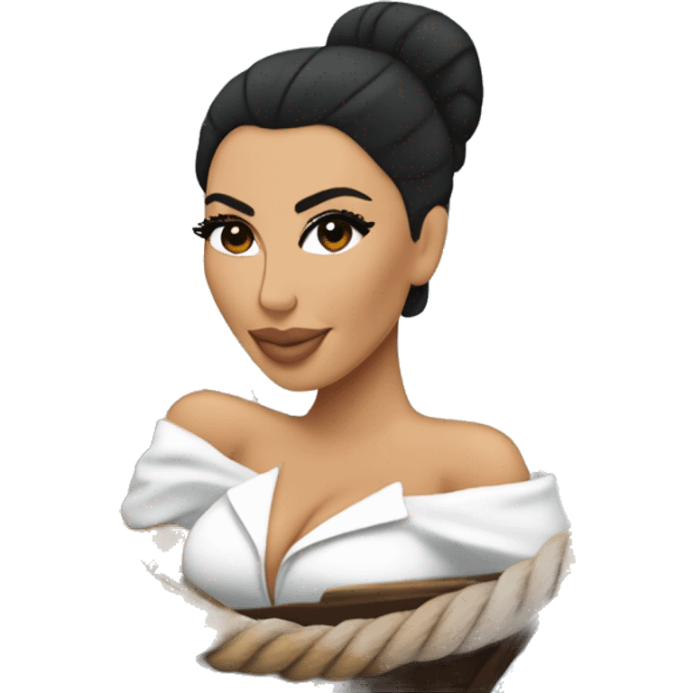 Kim Kardashian sur un bateau  emoji