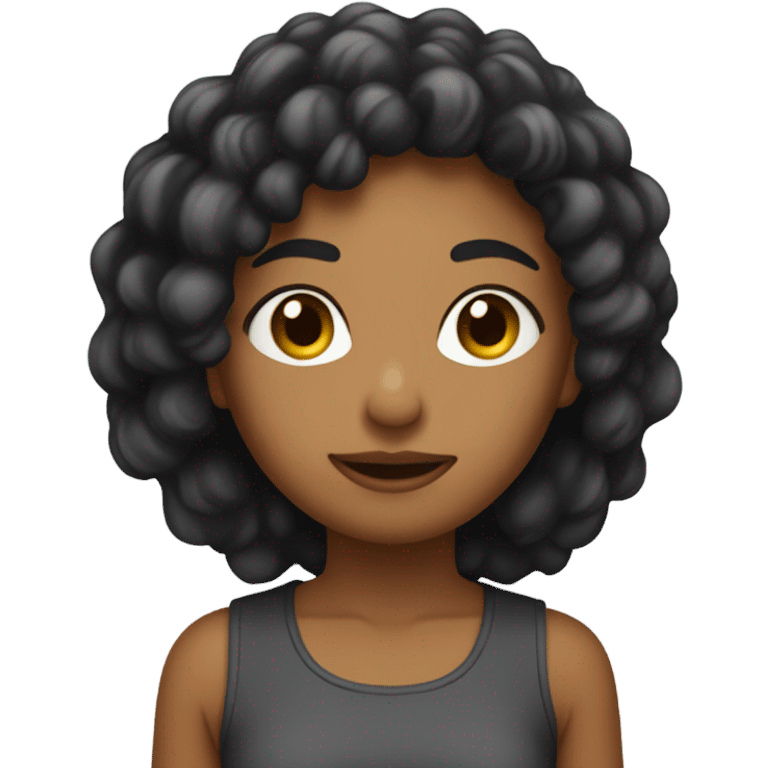 Mulher com cabelo preto treinando perna  emoji