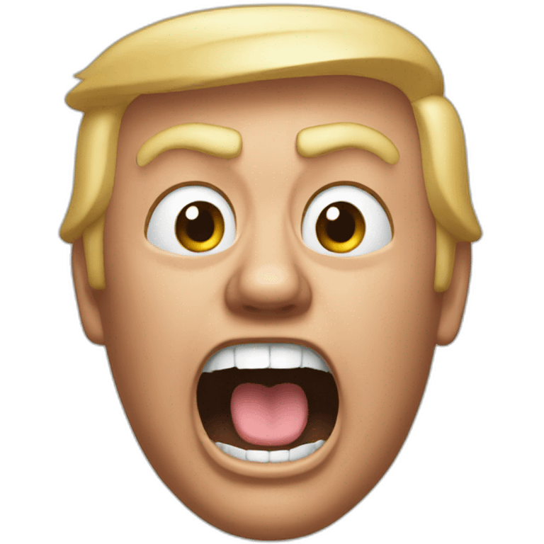 Yelling Trump emoji