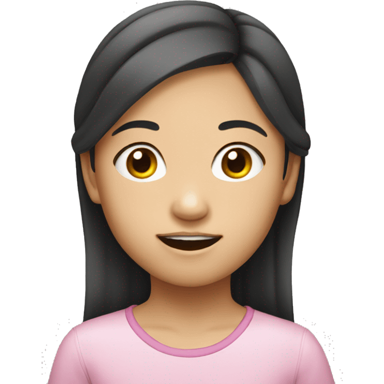 asian children young daughter face emoji