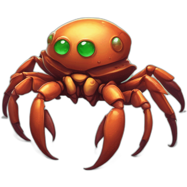 alien crab creature scifi roguelike rpg style inspired by slay thee spire monster desing for in-game use emoji