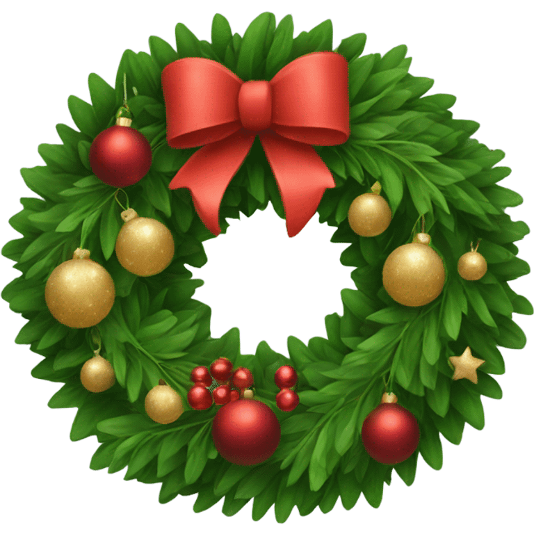 Christmas wreath emoji