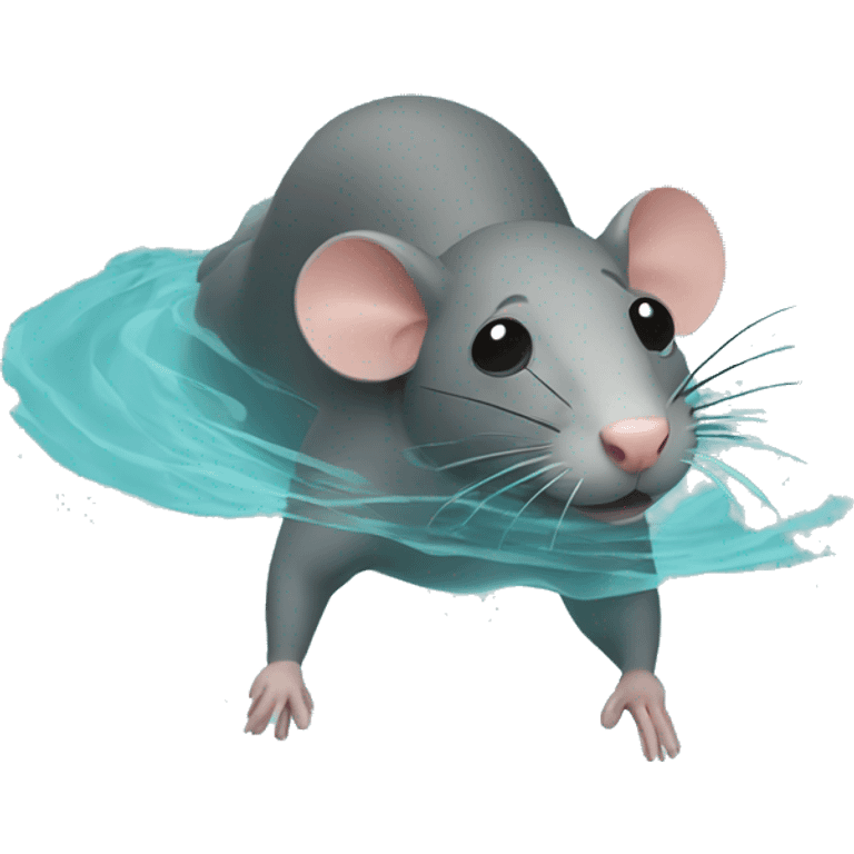 Rat swimming  emoji